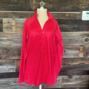 Nike Pullover - Half Zip - Polka Dot XL